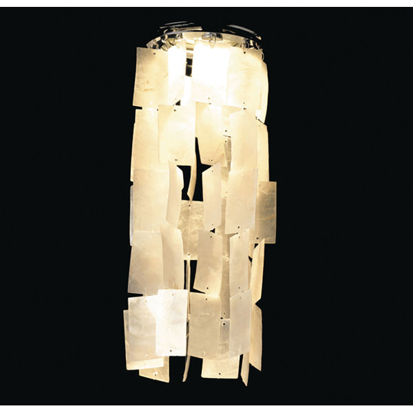 Elegant Capiz Shell Basket Chandelier Shades of Light Elegant Capiz Shell Basket Chandelier Shades of Light